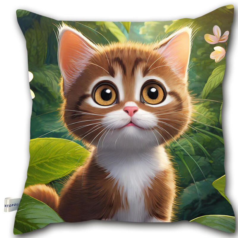 Poduszka - Brązowy Kot słodki