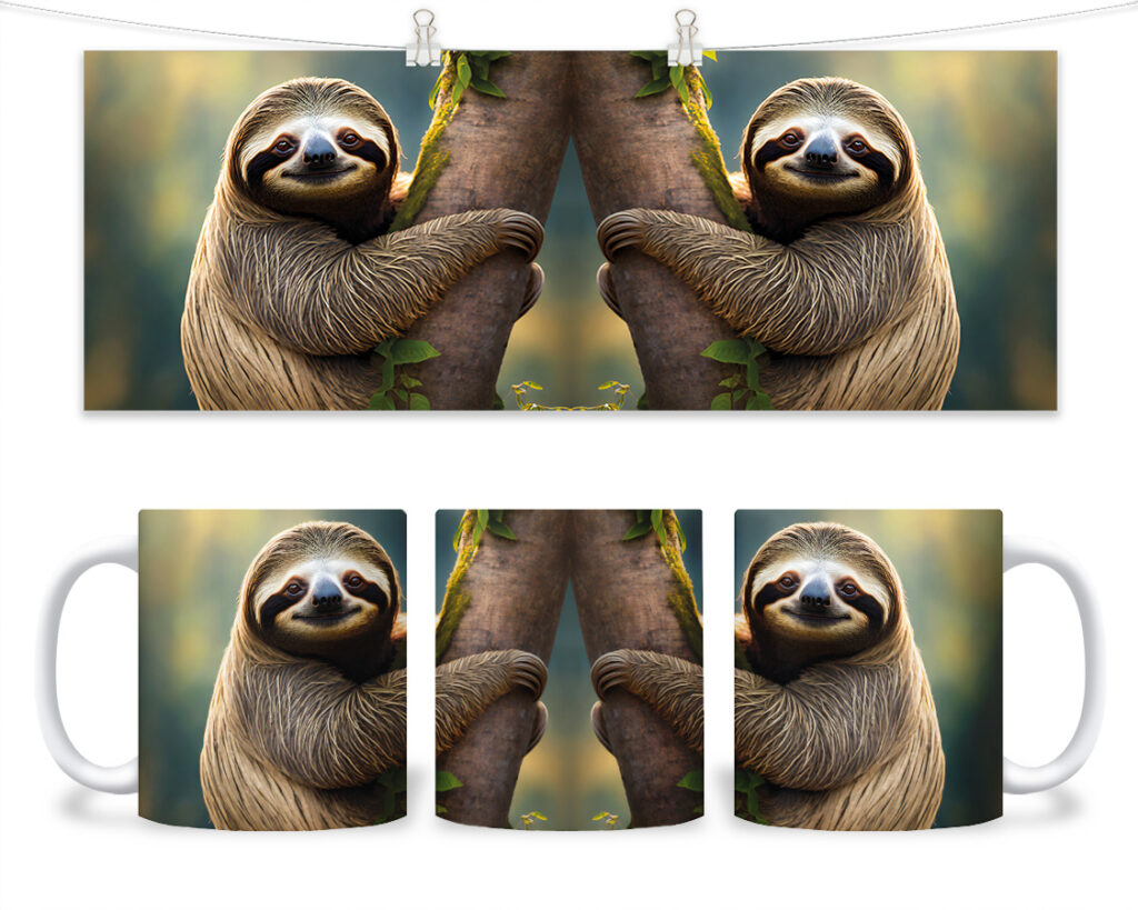 Kubek - 125 - Leniwiec na gałęzi