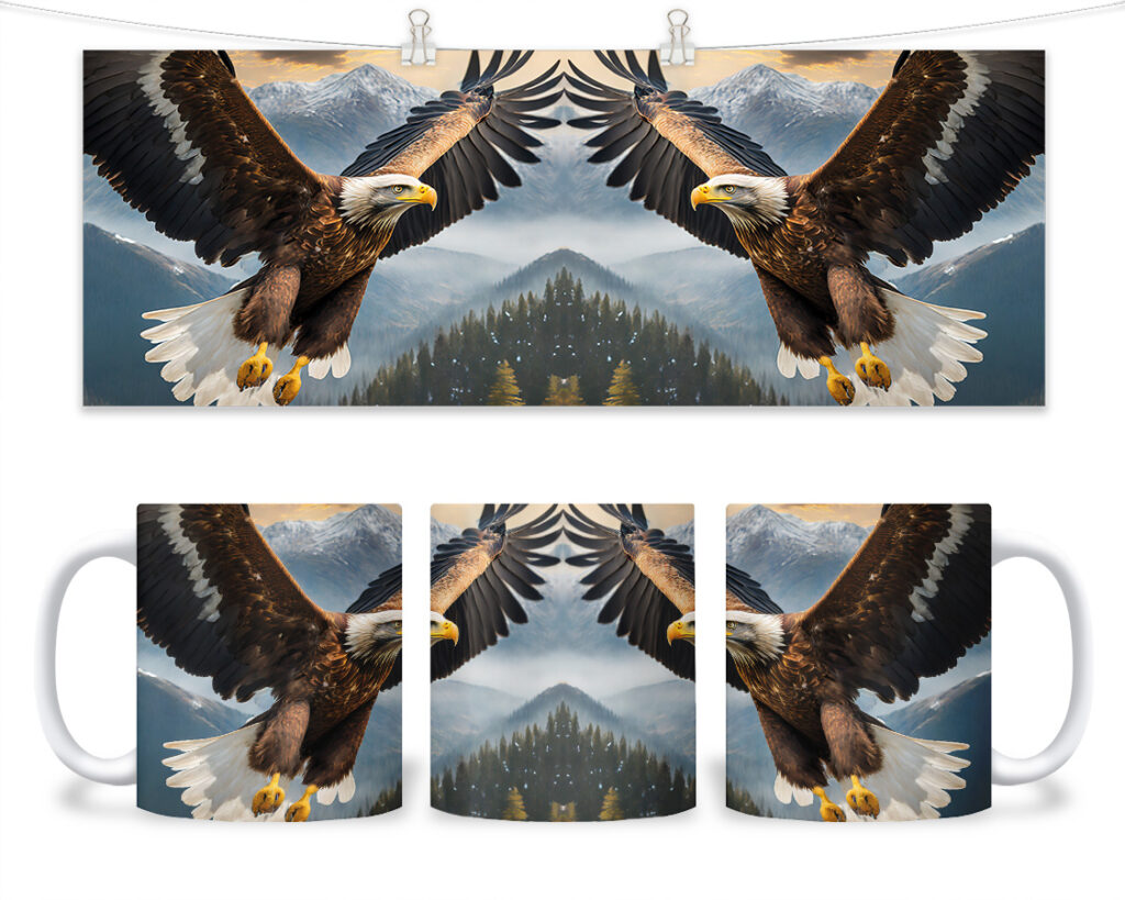 Kubek - 132 - Orzeł bielik w locie