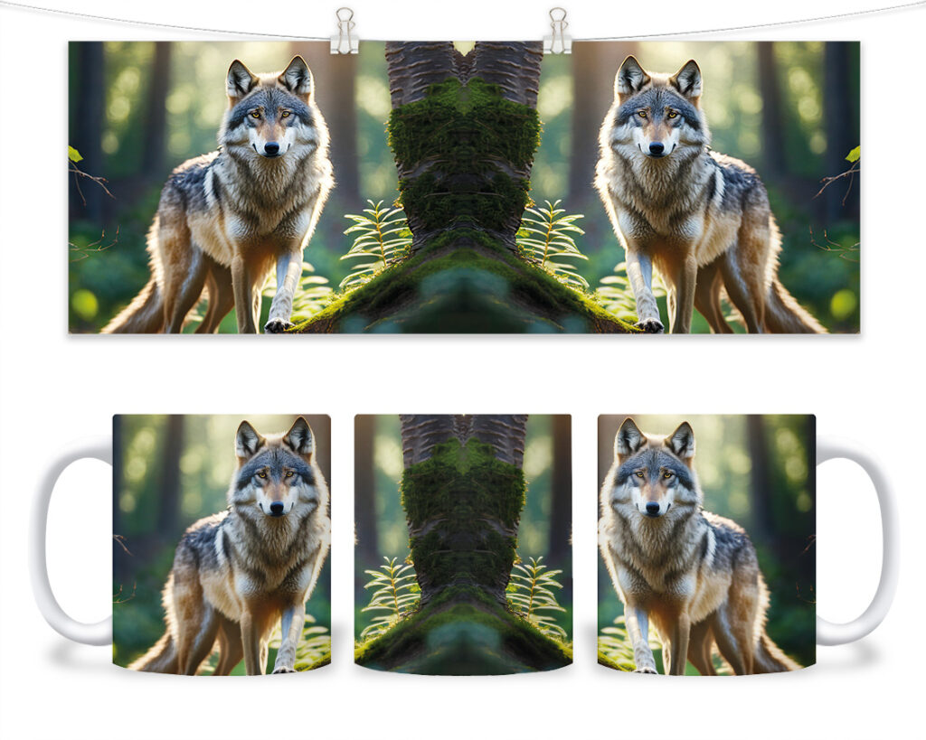 Kubek - 137 - Wilk w lesie