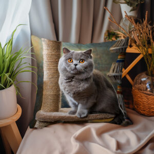 P08 - Poduszka - Kot brytyjski na drapaku 1
