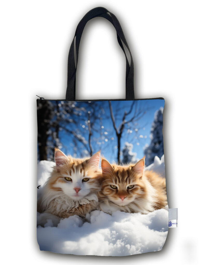 TP010 - Torba PREMIUM - Koty śpiące w śniegu