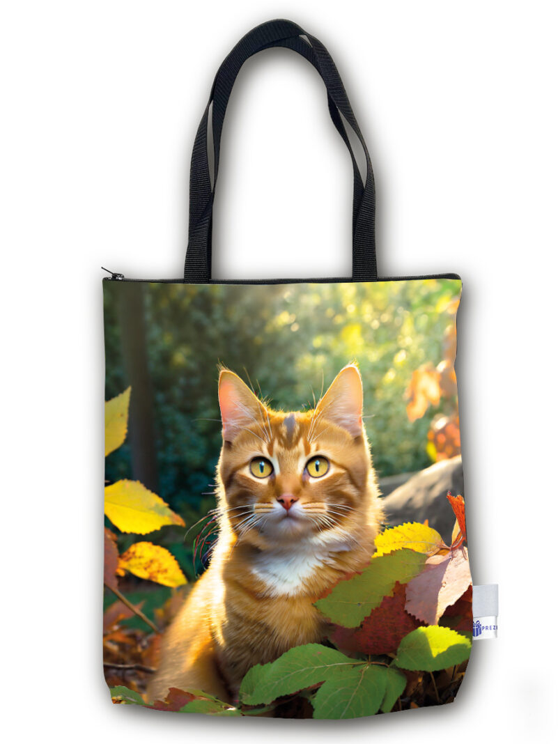 TP012 - Torba PREMIUM - Złoty kot w liściach