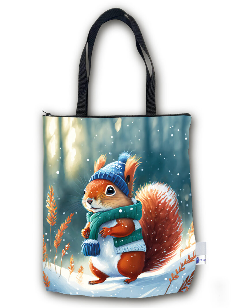 TP021 - Torba PREMIUM - Wiewiórka w ubraziu zimą