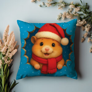 Święta Bożego Narodzenia - Poduszka - Chomik