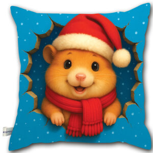Święta Bożego Narodzenia - Poduszka - Chomik