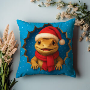 Święta Bożego Narodzenia - Poduszka - Jaszczurka