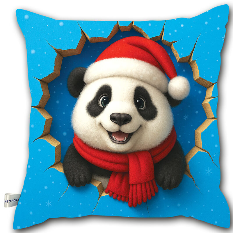 Święta Bożego Narodzenia - Poduszka - Panda
