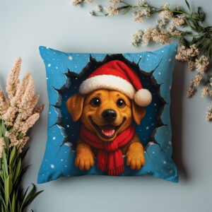 Święta Bożego Narodzenia - Poduszka - Pies