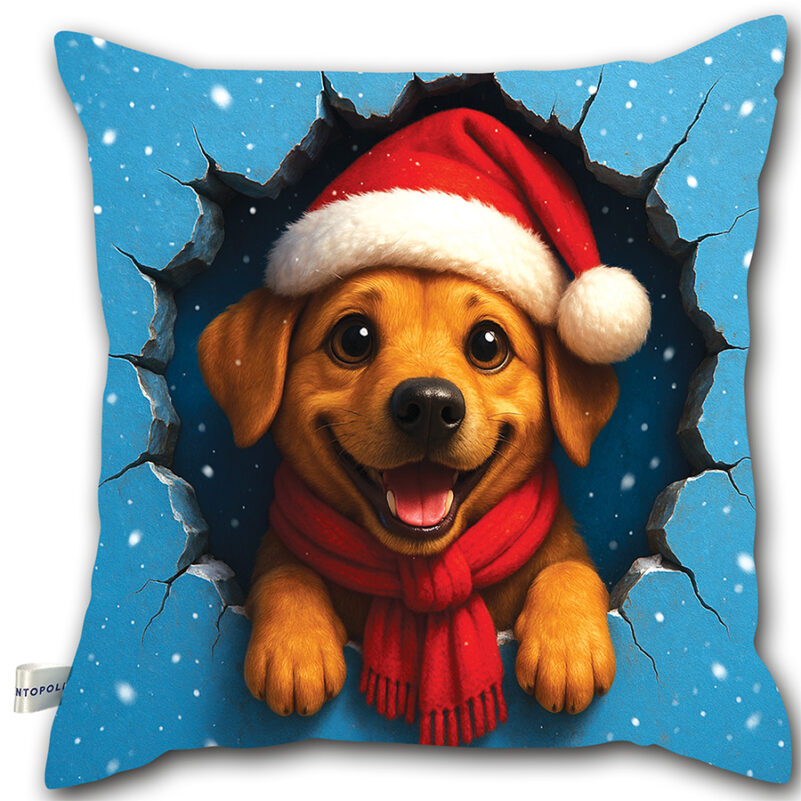 Święta Bożego Narodzenia - Poduszka - Pies