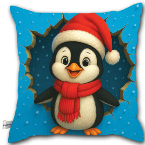 Święta Bożego Narodzenia - Poduszka - Pingwin