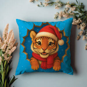 Święta Bożego Narodzenia - Poduszka - Tygrys