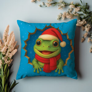 Święta Bożego Narodzenia - Poduszka - Żaba