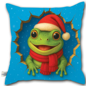 Święta Bożego Narodzenia - Poduszka - Żaba