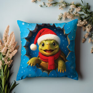 Święta Bożego Narodzenia - Poduszka - Żółw